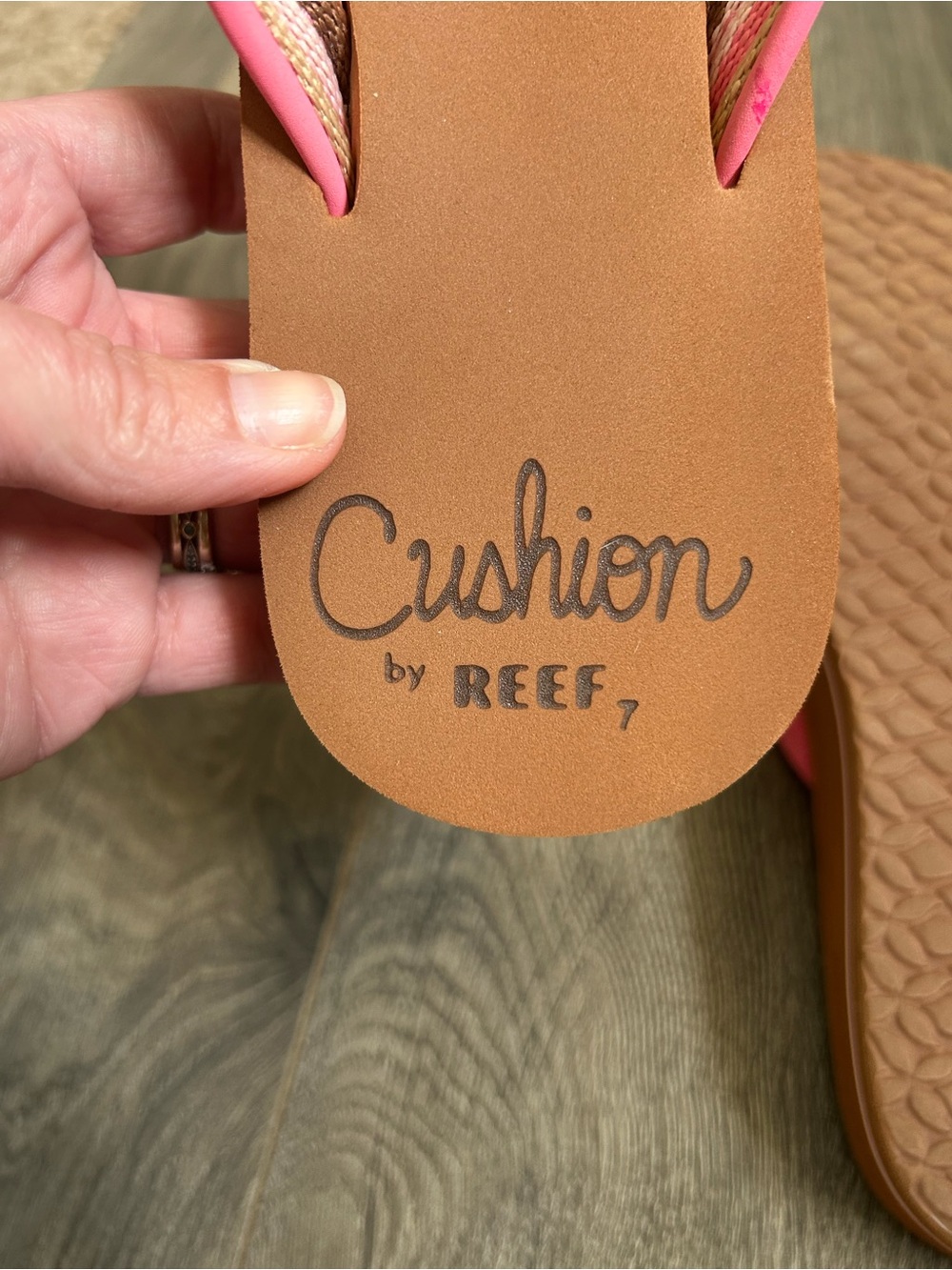 Reef Women's Pink Strap Brown Footbed Sandals - Picture 5 of 5